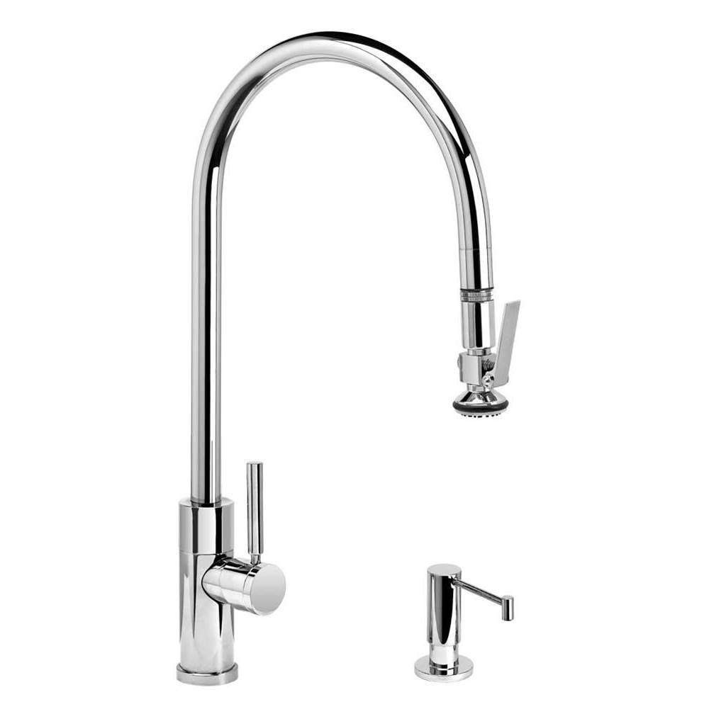 Waterstone Waterstone Modern Extended Reach PLP Pulldown Faucet - Lever Sprayer - 2pc. Suite