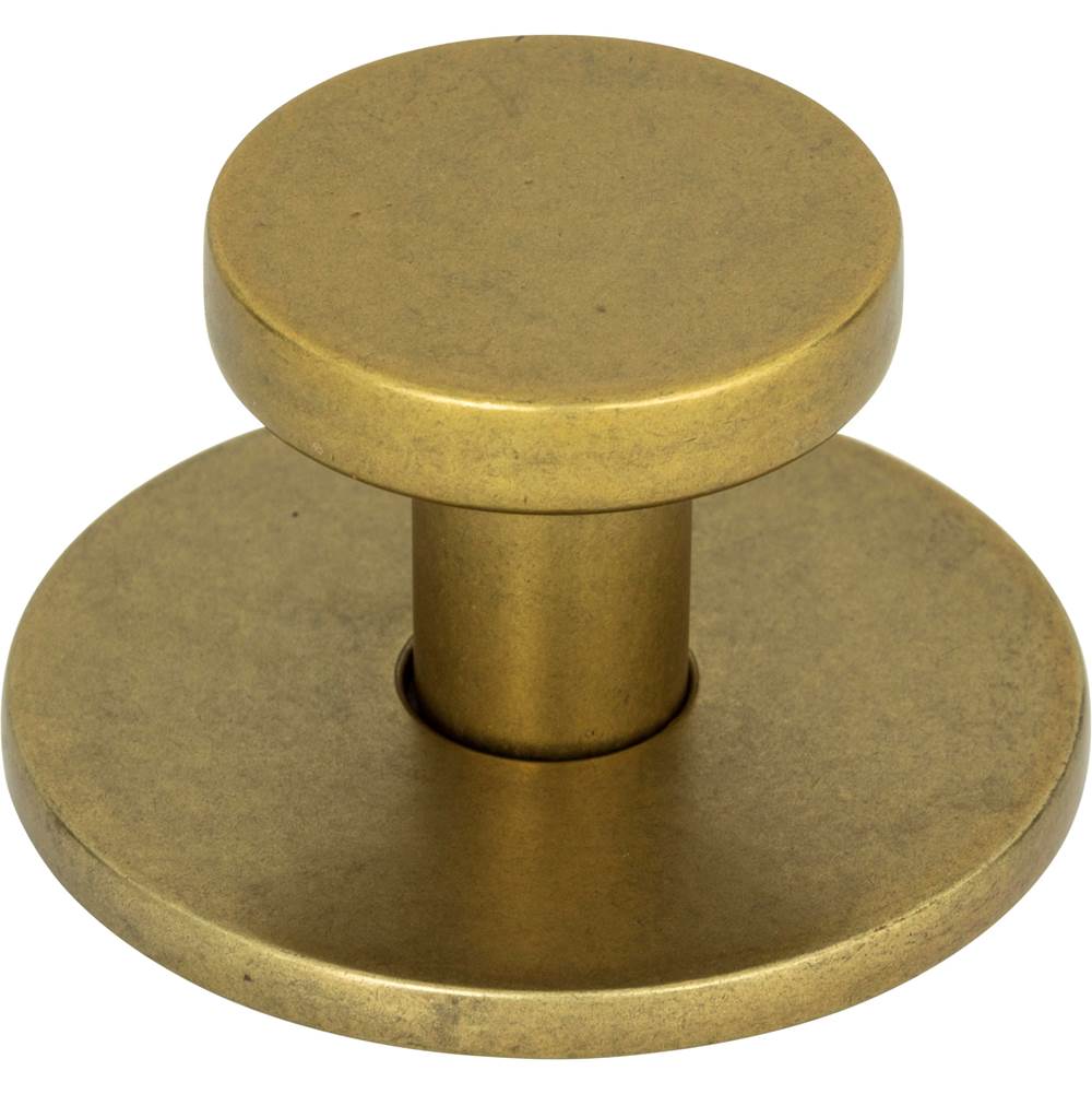 Atlas Dot Knob 1 1/4 Inch Vintage Brass