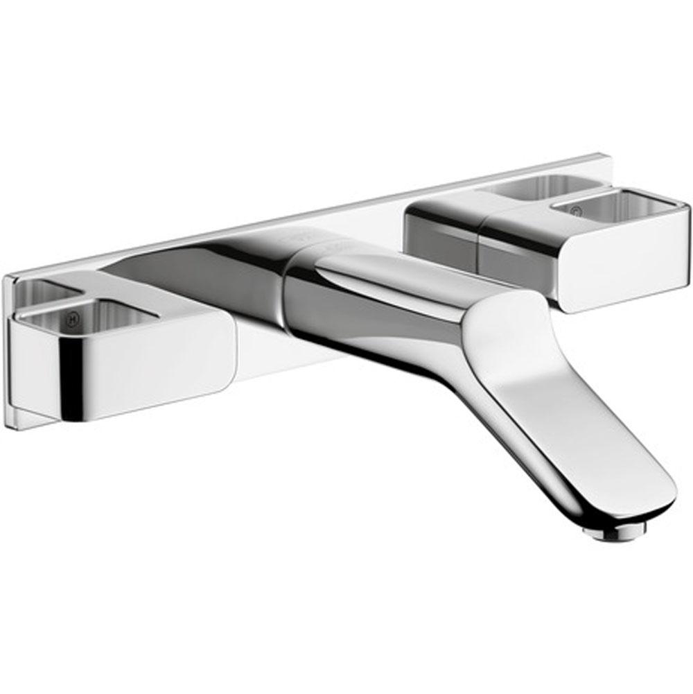Axor Urquiola Wall-Mounted Widespread Faucet Trim with Base Plate, 1.2 GPM in Chrome