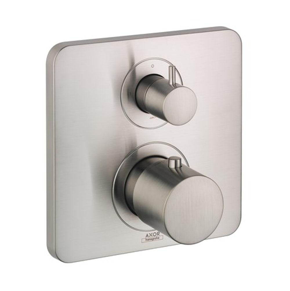 Axor Citterio M Thermostatic Trim with Volume Control and Diverter in Brushed Nickel