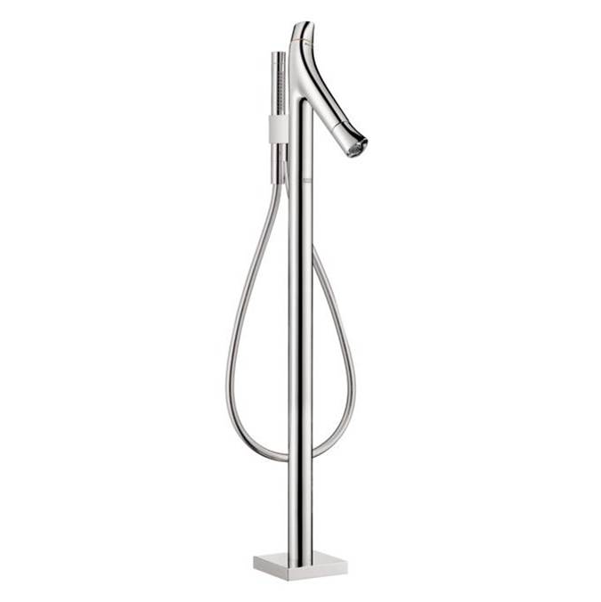 Axor Starck Organic Thermostatic Freestanding Tub Filler Trim with 1.75 GPM Handshower in Chrome