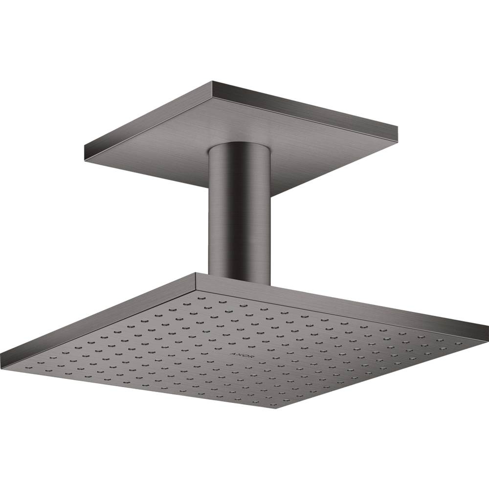 Axor ShowerSolutions Showerhead 250 Square 2-Jet Ceiling Connection, 1.75 GPM in Brushed Black Chrome