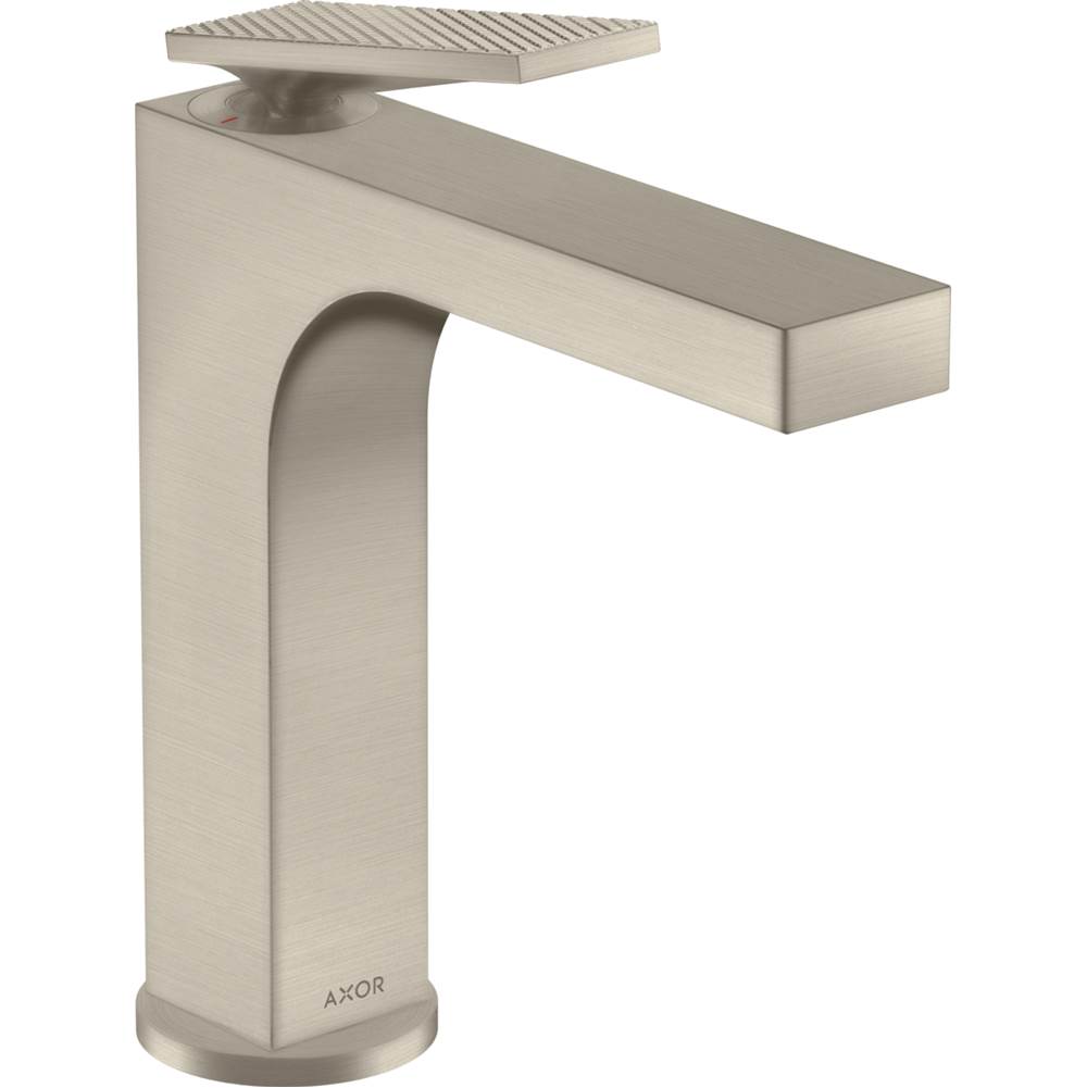 Axor Citterio Single-Hole Faucet 160 with Pop-Up Drain- Rhombic Cut, 1.2 GPM in Brushed Nickel