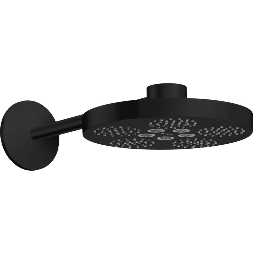 Axor ONE Showerhead 280 2-Jet with Showerarm Trim, 1.75 GPM in Matte Black