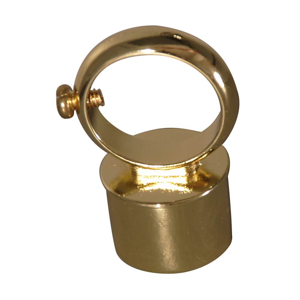 Barclay D-Rod Connecting Loop Fitting, Polished Brass