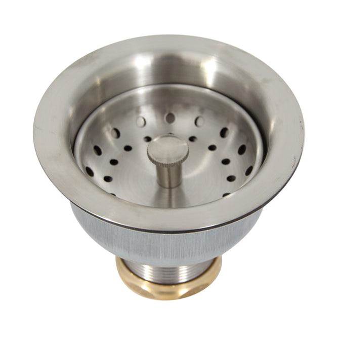 Barclay Kitchen Brass strainer w/3-1/2long Shank ,Brushed Stainless