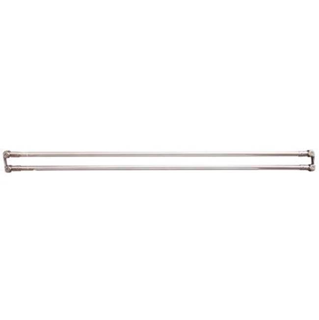 Barclay 36'' Straight Double ShowerCurtain Rod w/ Flanges- WH