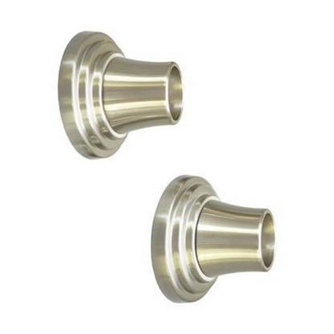 Barclay Decorative Stepped Flange 1'',Pair, Brushed Nickel