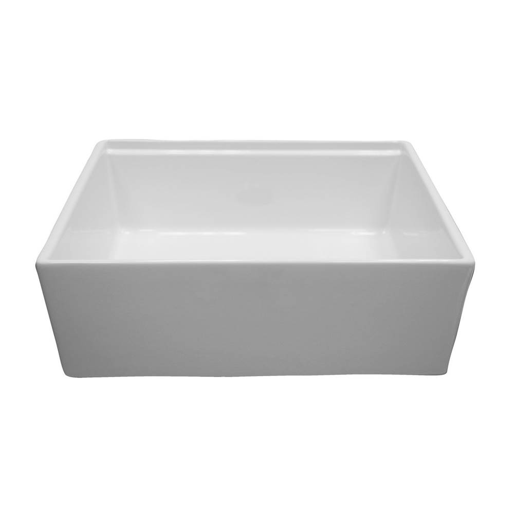 Barclay Crofton 27''  Single Bowl Sinkw/Ledge,Plain Front,White