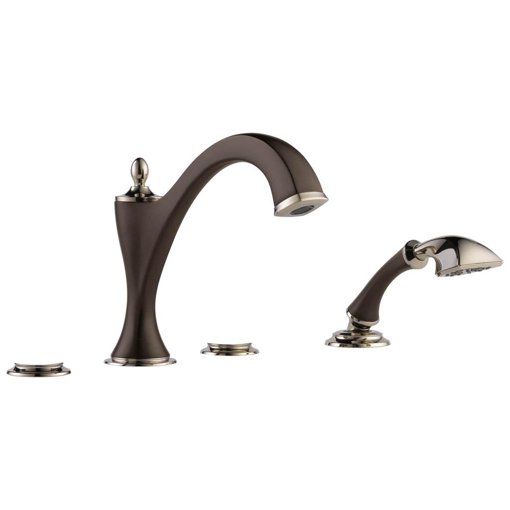 Brizo Charlotte® Roman Tub Faucet with Hand Shower Trim - Less Handles