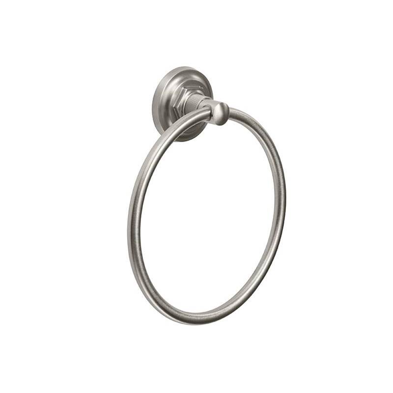 California Faucets Towel Ring with Knurled Accent