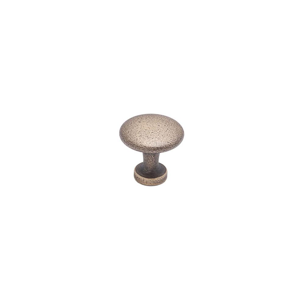 Colonial Bronze Cabinet Knob Hand Finished in Distressed Black