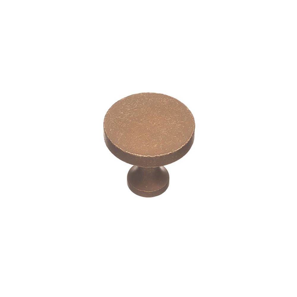 Colonial Bronze Cabinet Knob Hand Finished in Matte Antique Copper