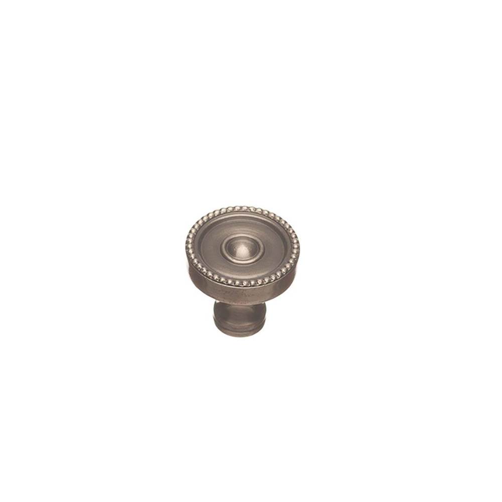 Colonial Bronze Cabinet Knob Hand Finished in Distressed Antique Satin Brass
