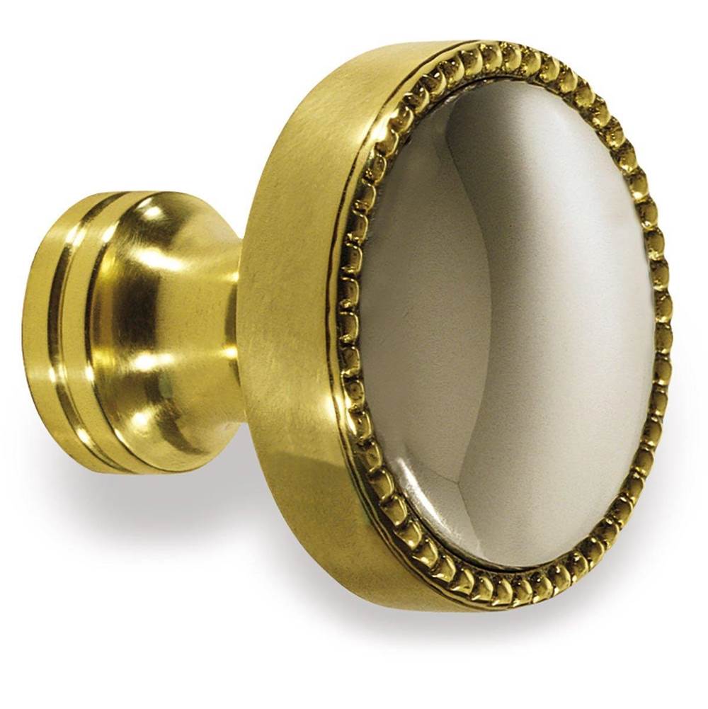 Colonial Bronze Cabinet Knob Hand Finished in Matte Satin Black and Satin Nickel