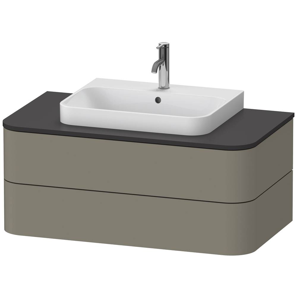 Duravit Happy D.2 Plus Two Drawer Wall-Mount Vanity Unit Stone Gray