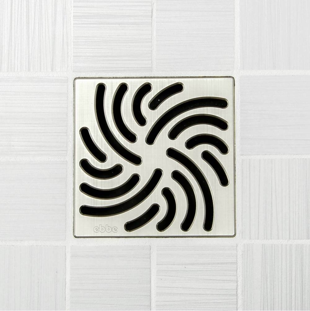 Ebbe TWISTER - Brushed Nickel - Unique Drain Cover