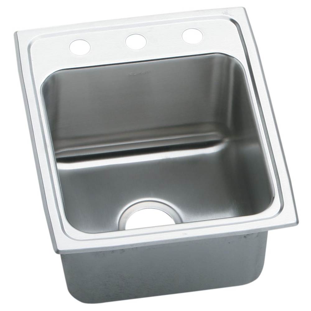 Elkay Lustertone Classic Stainless Steel 17'' x 22'' x 10-1/8'', Single Bowl Drop-in Sink with Quick-clip