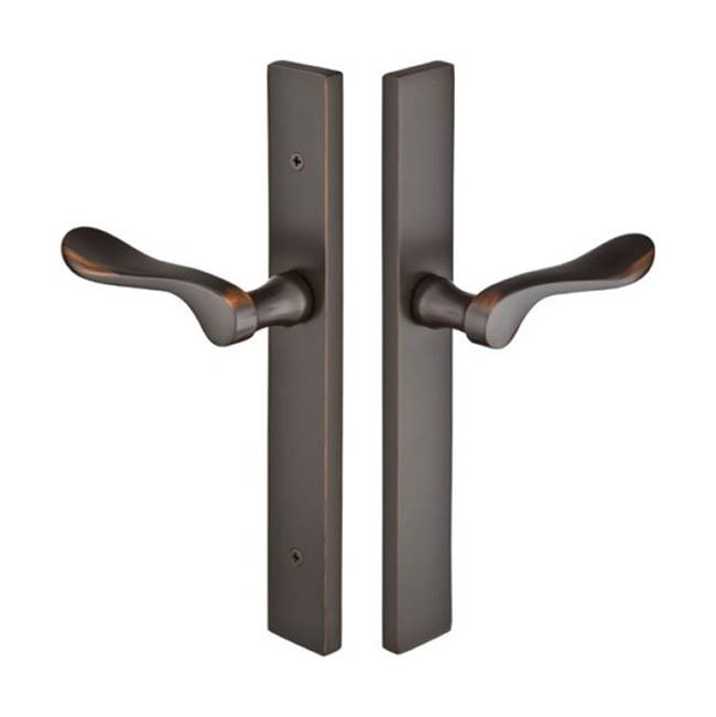Emtek Multi Point C6, Non-Keyed Fixed Handle OS, Operating Handle IS, Modern Style, 1-1/2'' x 11'', Breslin Lever, RH, US3NL