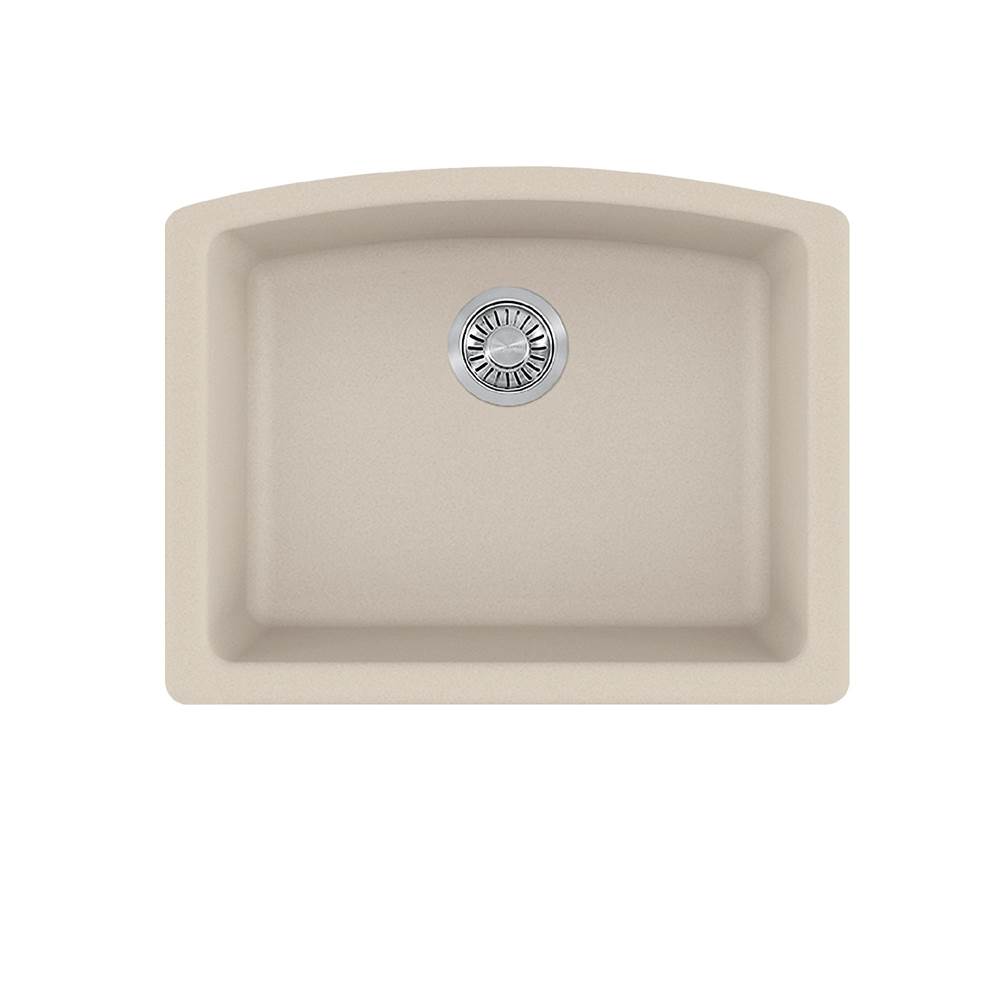 Franke Franke Ellipse 25.0-in. x 19.6-in. Granite Undermount Single Bowl Kitchen Sink in Champagne