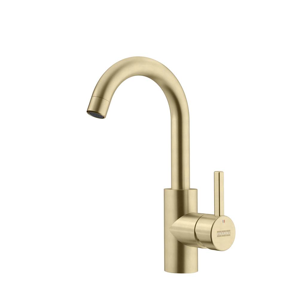 Franke Franke Eos Neo 11.25-inch Single Handle Swivel Spout Bar Faucet in Gold, EOS-BR-GLD