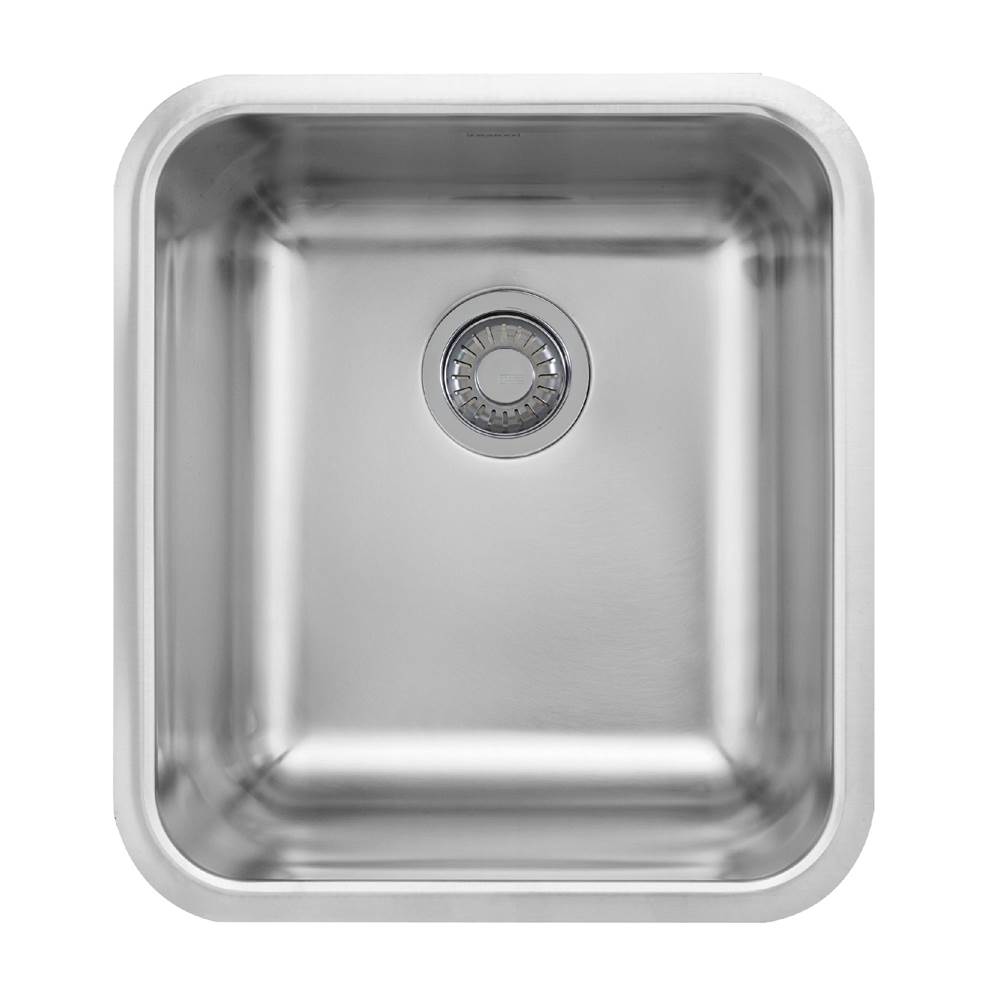 Franke Franke Grande 16.75-in. x 18.7-in. 18 Gauge Stainless Steel Undermount Single Bowl Prep/Bar Sink - GDX11015