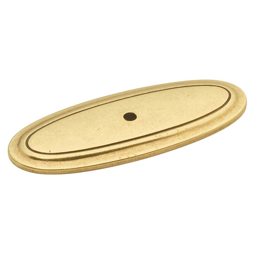 Hickory Hardware Backplate Knob 3 Inch X 1-1/8 Inch Oval