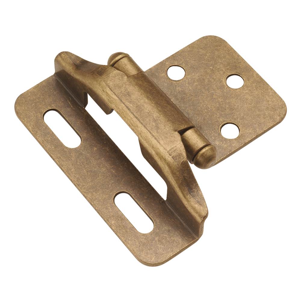 Hickory Hardware Hinge Semi-Concealed 1/4 Inch Overlay Face Frame Part Wrap Self-Close (2 Pack)