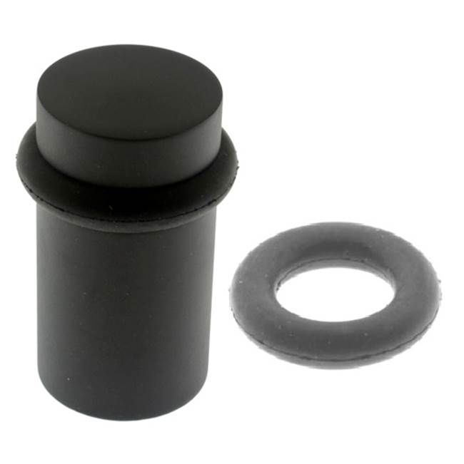 Idh 2-1/4'' Flat Top Stop, Black & Grey Rubber Ring Oil-Rubbed Bronze