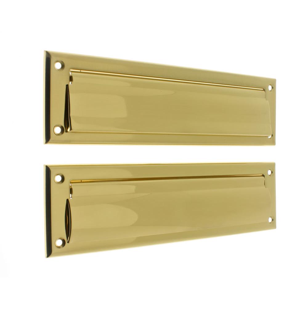 Idh Magazine Mail Plate & Closed Back Plate Polished Brass