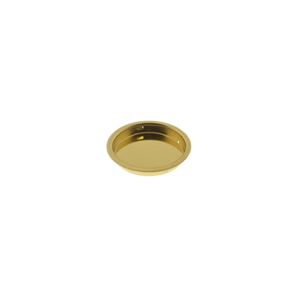 Idh 2-1/8'' Diameter Round Flush Pull Polished Brass