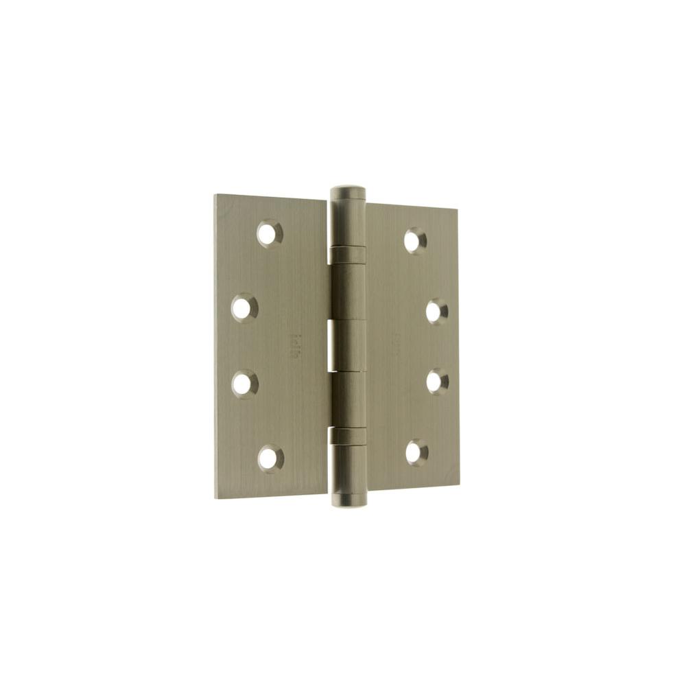 Idh 4'' X 4'' Solid Extruded Brass Ball Bearing Hinge (Pair) Satin Nickel-J