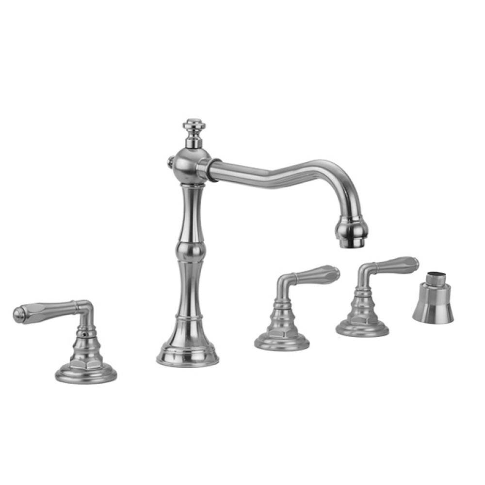Jaclo Roaring 20's Roman Tub Set with Smooth Lever Handles and Straight Handshower