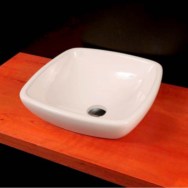 Lacava Vessel porcelain Bathroom Sink without an  overflow, Glazed exterior. 16 1/2''W, 16 1/2''D, 5''H