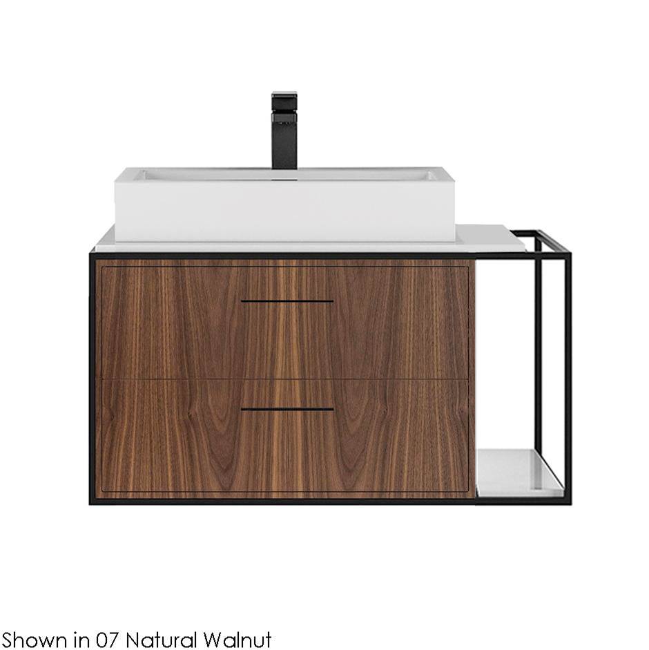 Lacava Metal frame  for wall-mount under-counter vanity LIN-VS-30L. Sold together with the cabinet and countertop.  W: 30'', D: 21'', H: 16''.