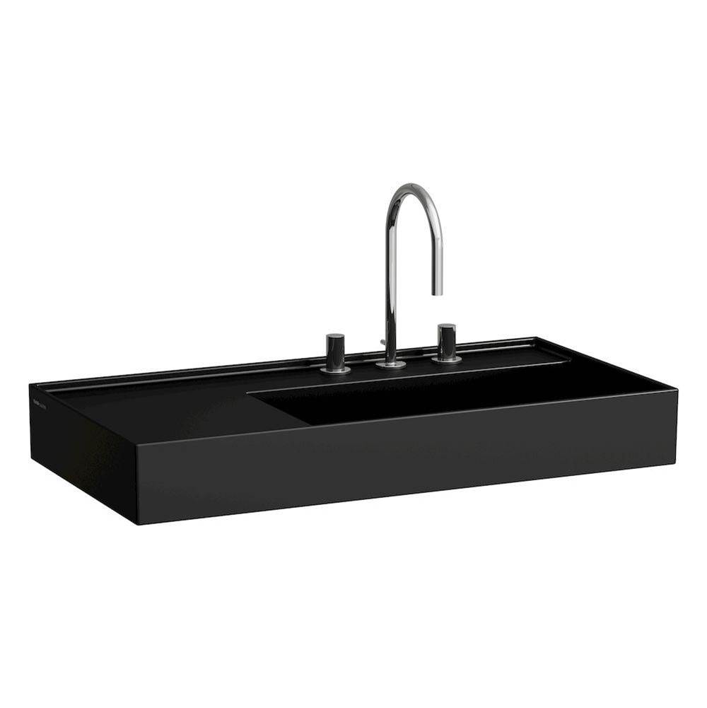 Laufen Washbasin, shelf left, with concealed outlet, w/o overflow - Always Open Drain, wall mounted