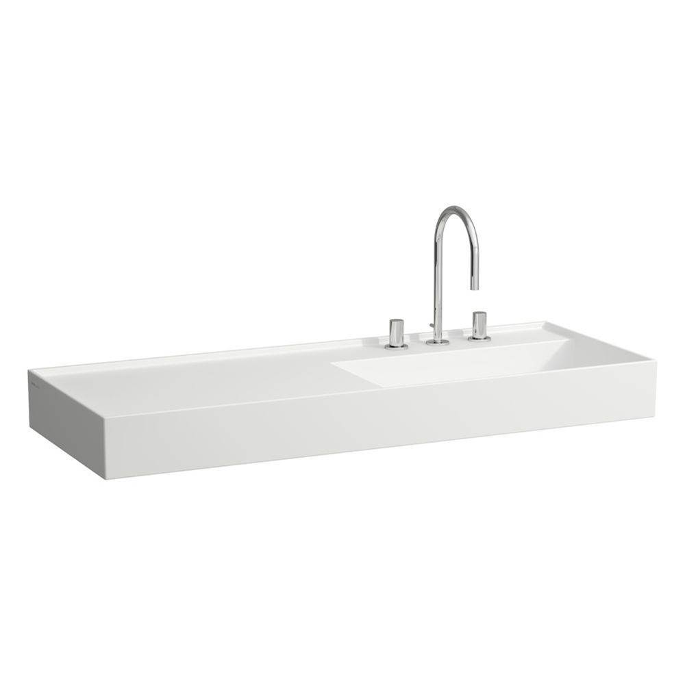 Laufen Washbasin, shelf left, with concealed outlet, w/o overflow, wall mounted