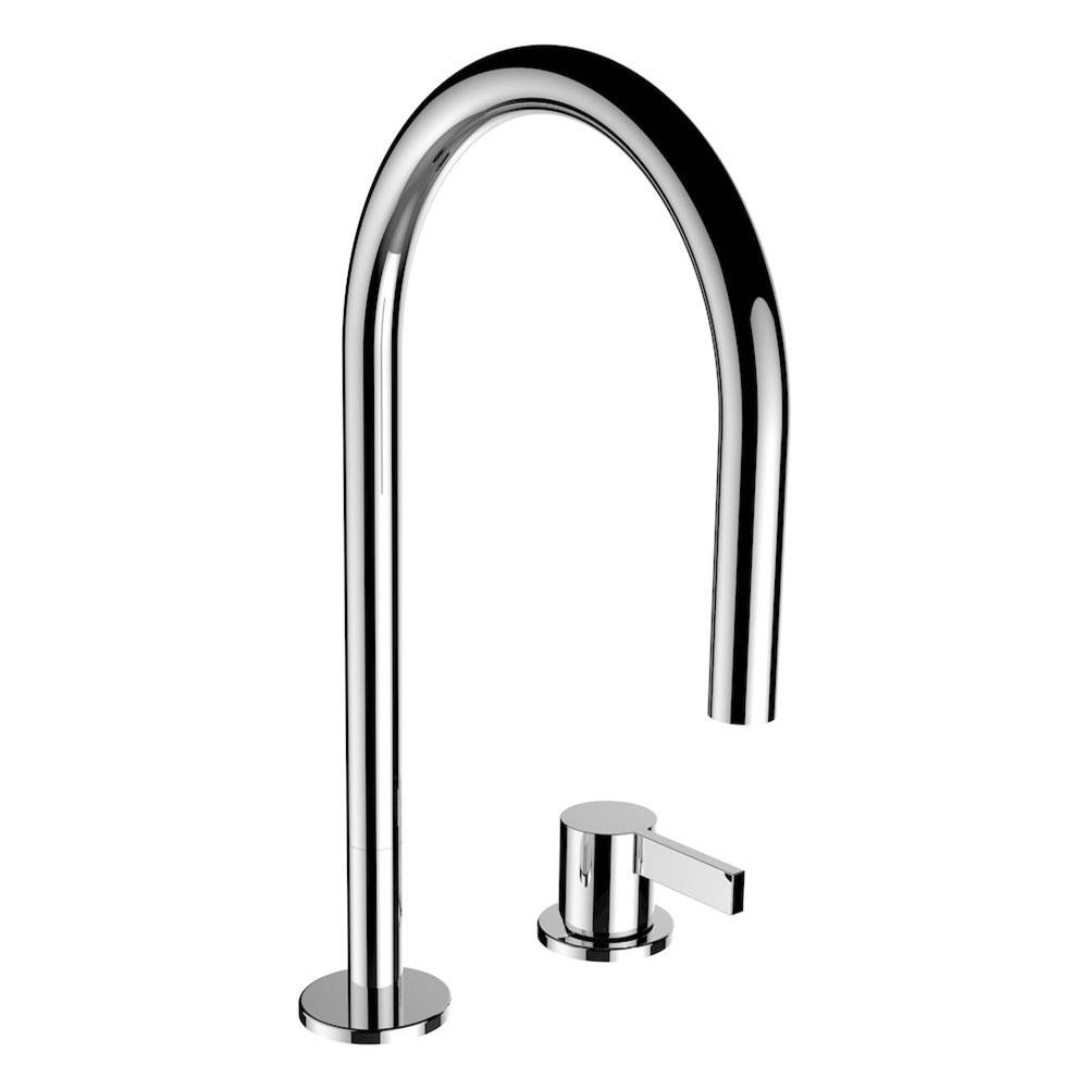 Laufen 2-hole basin mixer, projection 6-1/2'', swivel spout, without pop-up waste