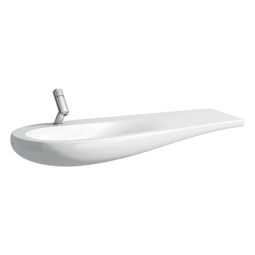 Laufen Washbasin console, shelf right, with concealed overflow, incl. ceramic waste cover, wall mounted