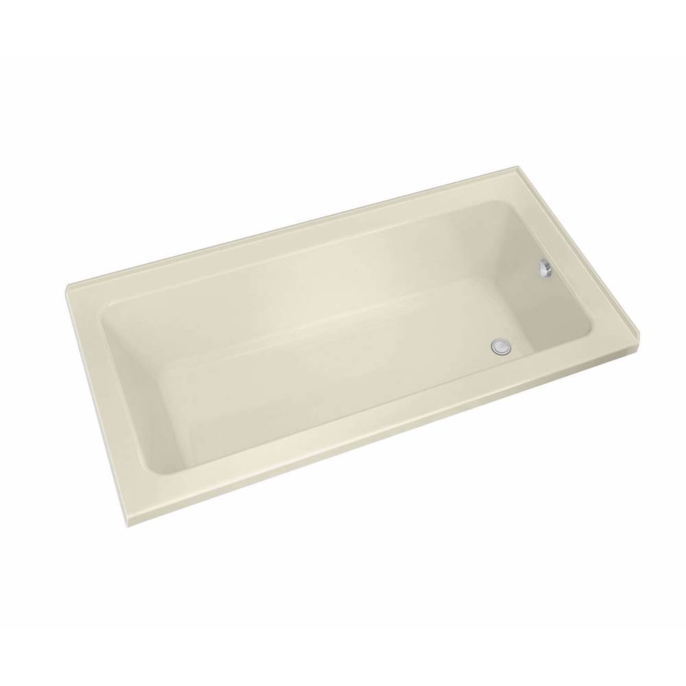 Maax Pose 6030 IF Acrylic Corner Right Left-Hand Drain Whirlpool Bathtub in Bone