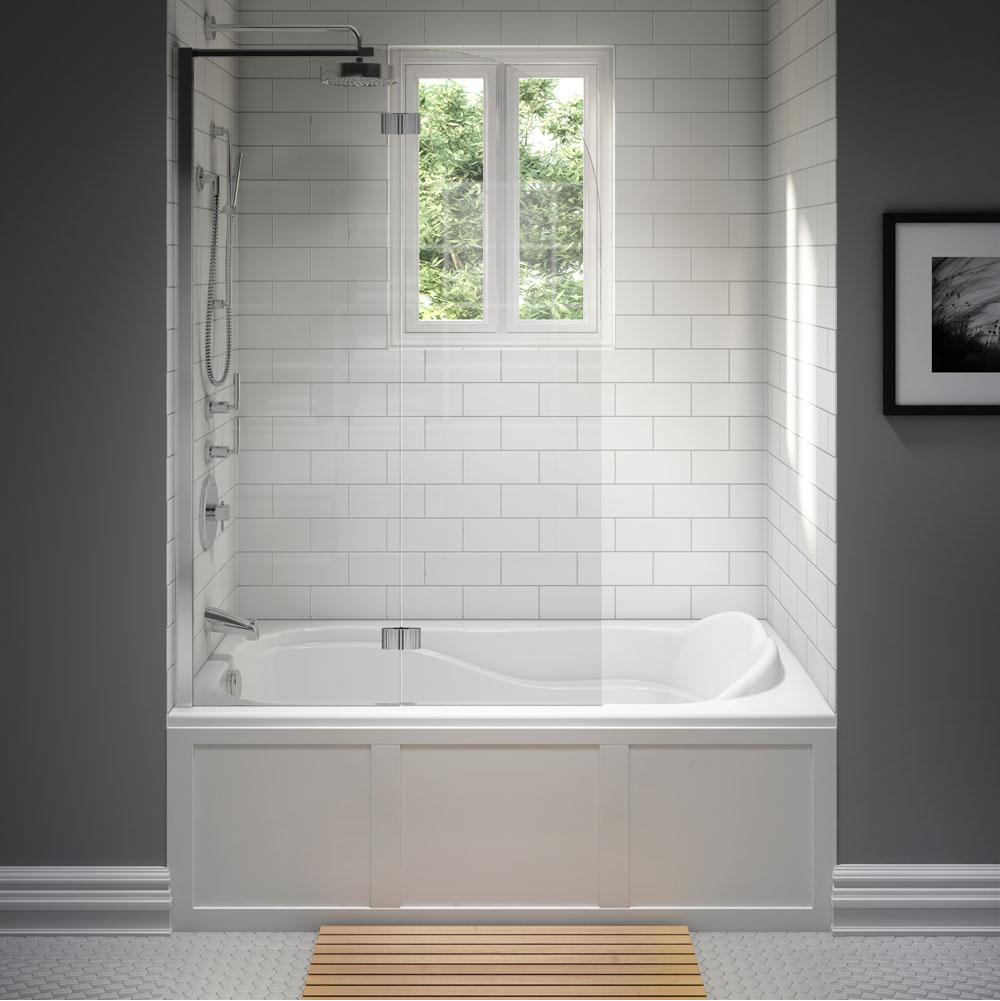 Neptune DAPHNE bathtub 32x60 with Tiling Flange, Left drain, Whirlpool/Mass-Air/Activ-Air, Biscuit