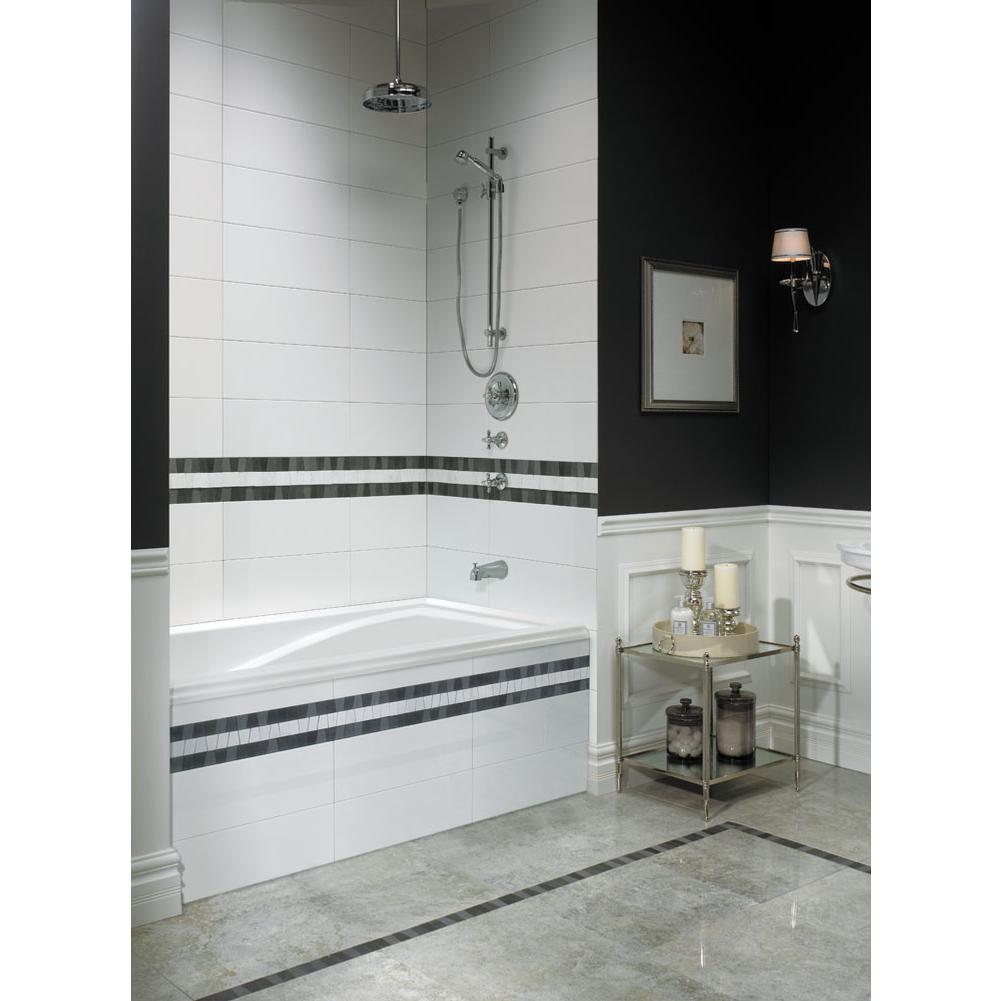 Neptune DELIGHT bathtub 36x72 with Tiling Flange, Left drain, Whirlpool, Biscuit