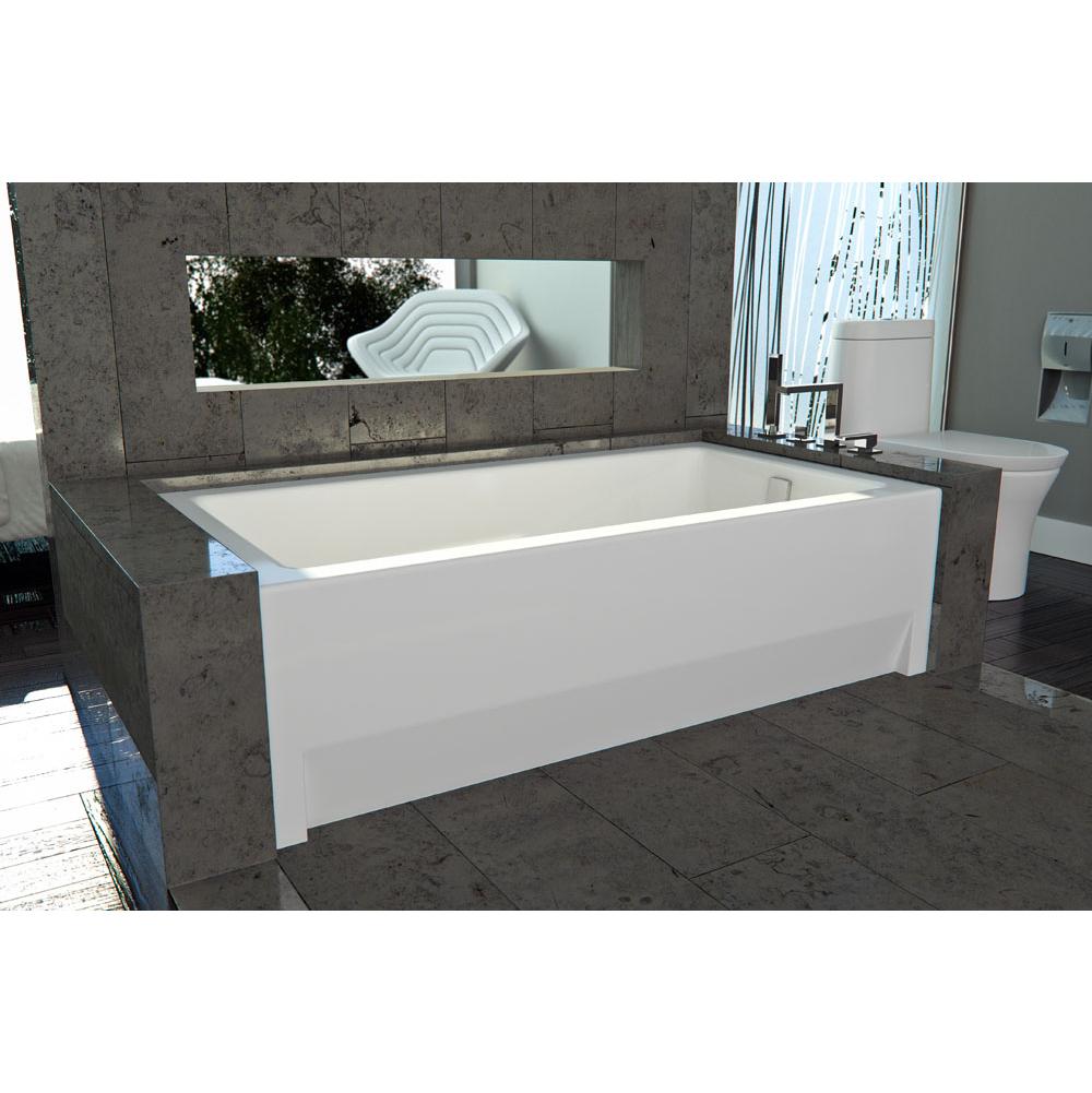 Neptune ZORA bathtub 32x60 with Tiling Flange and Skirt, Right drain, Mass-Air/Activ-Air, Black