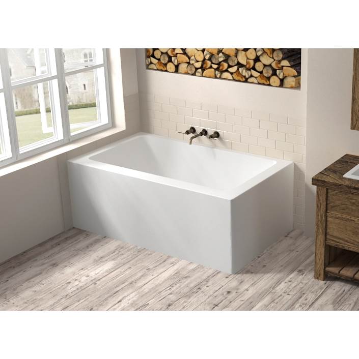 Oceania Baths Loft 3 Sides 66 x 31, Soaking Bathtub, Glossy White