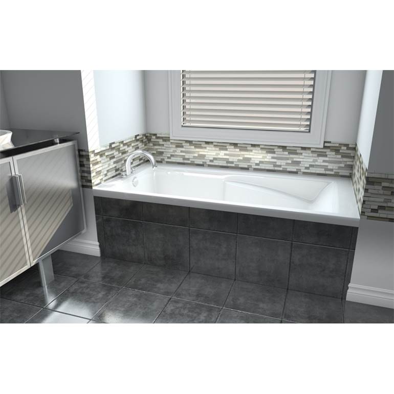 Oceania Baths Suite 2 Sides 66 x 31, ComfortAir Bathtub, Glossy White