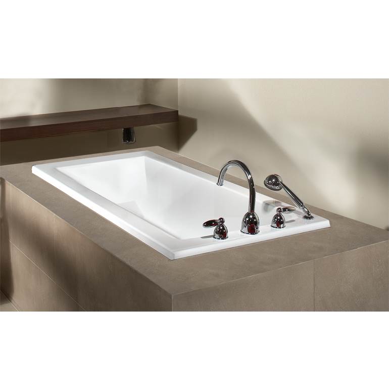 Oceania Baths Unity Deck Mount 60 x 32, AeroMassage Bathtub, Glossy White