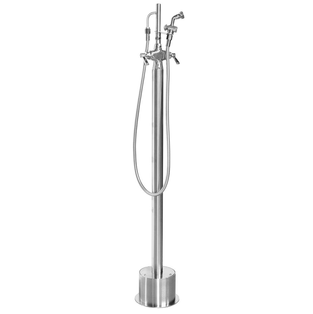 Outdoor Shower Free Standing Hot & Cold Hand Spray - ADA Lever Handle Valve
