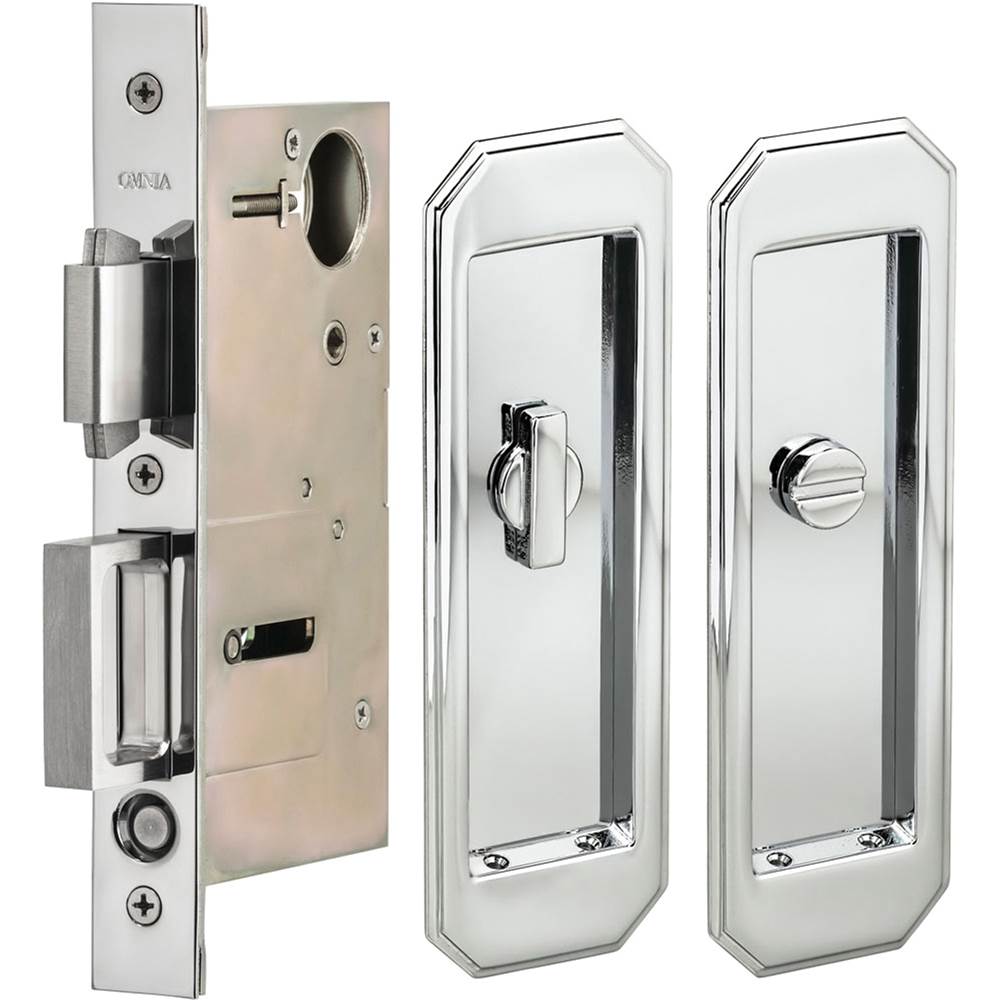 OMNIA Pocket Door Lockset US26