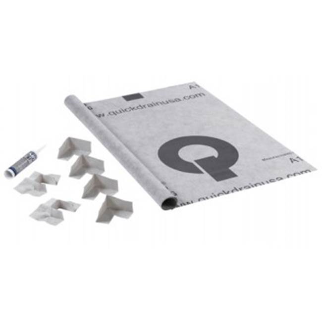 Quick Drain Sheet Waterproofing Kit  Ada And Curbless Showers Up To 74In