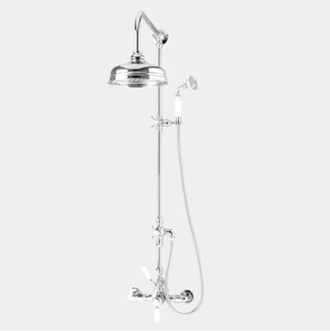 Sigma Butler Mill 1/2'' Exposed Thermostatic Shower Set with #98 CROSS HANDLE  MATTE BLACK .18